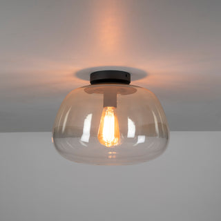 Ceiling lamp Pulse Shaded amber glass - 1-light, diameter 36 cm
