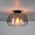 Ceiling lamp Pulse Shaded smoke grey glass - 1-light, diameter 36 cm