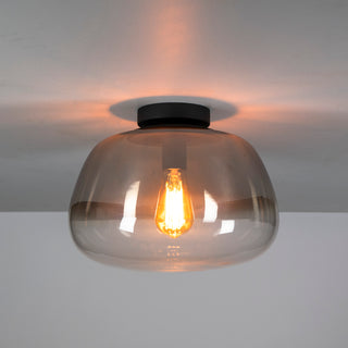 Ceiling lamp Pulse Shaded smoke grey glass - 1-light, diameter 36 cm