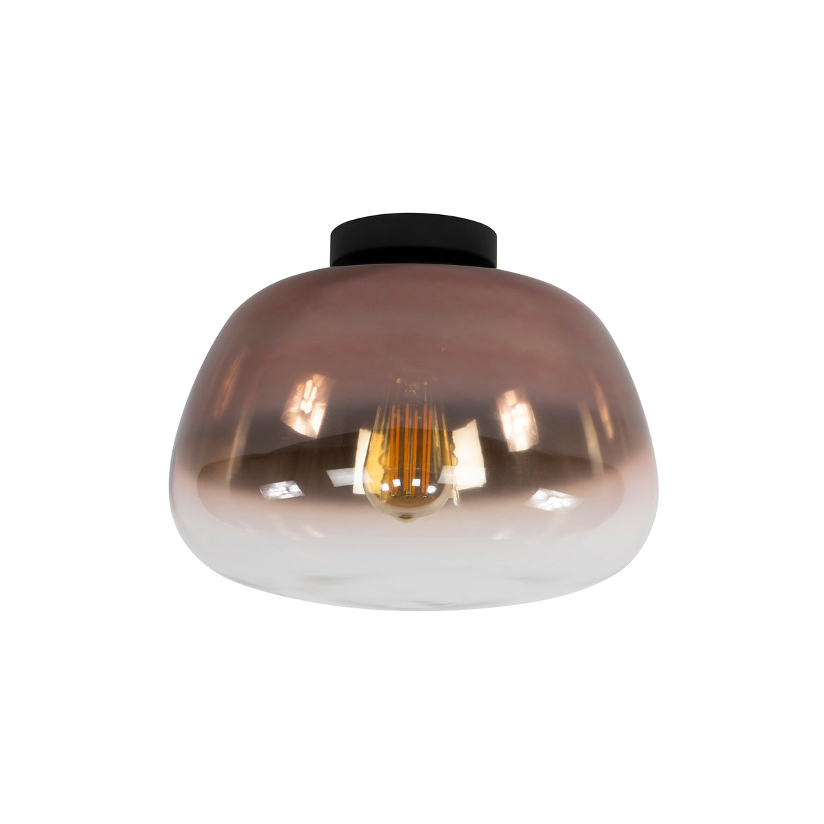 Ceiling lamp Pulse Shaded copper glass - 1-light, diameter 36 cm