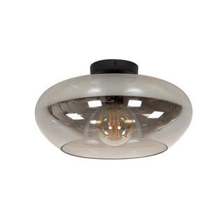 Plafonnier Elevate verre gris fumé - 1 lumière, diamètre 40 cm