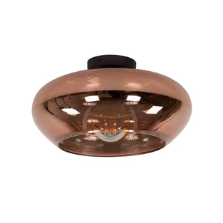 Plafonnier Elevate verre cuivré - 1 lumière, diamètre 40 cm