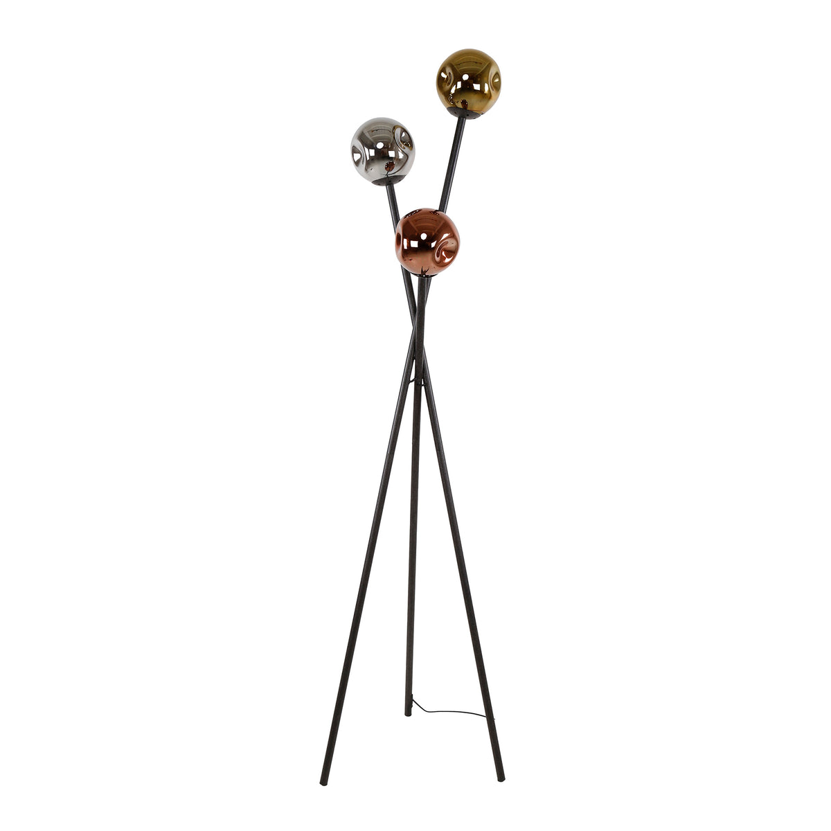 Floor lamp Molecule artic black - 3-light, 169 cm high