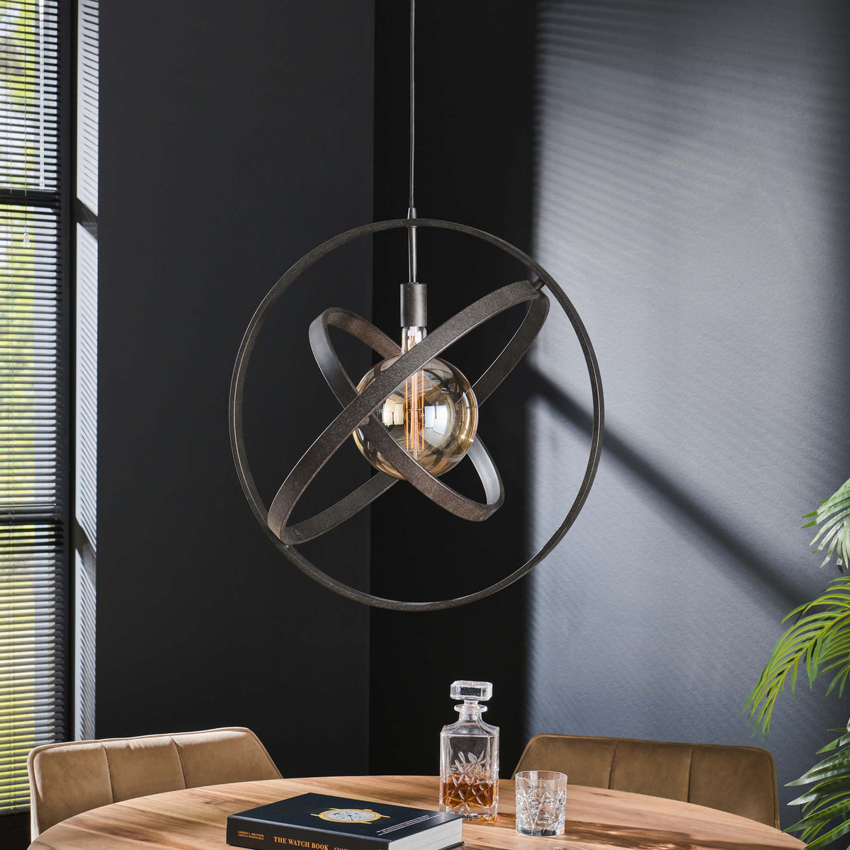 Pendant lamp Galaxy artic black - 1-light, diameter 55 cm