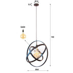 Pendant lamp Galaxy artic black - 1-light, diameter 55 cm