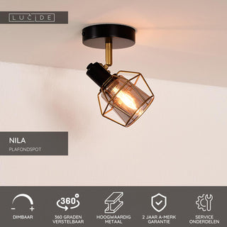 NILA - Spot plafonnier - 1xE14 - Noir