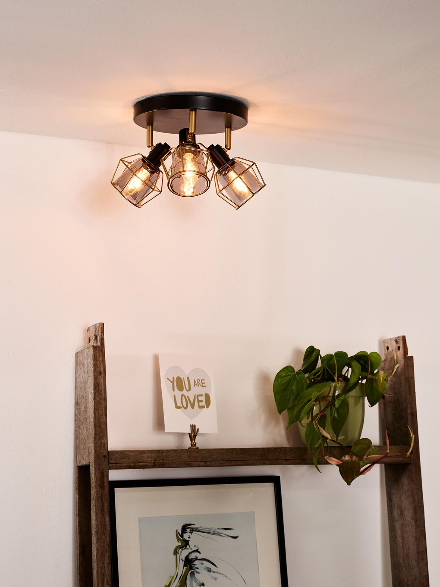 NILA - Ceiling spot - Ø 36 cm - 3xE14 - Black