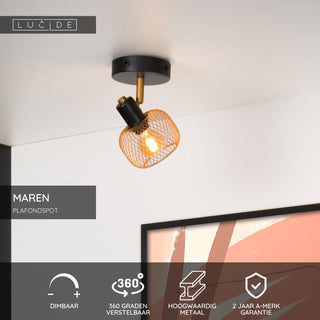 MAREN - Plafondspot - 1xE14 - Mat Goud / Messing