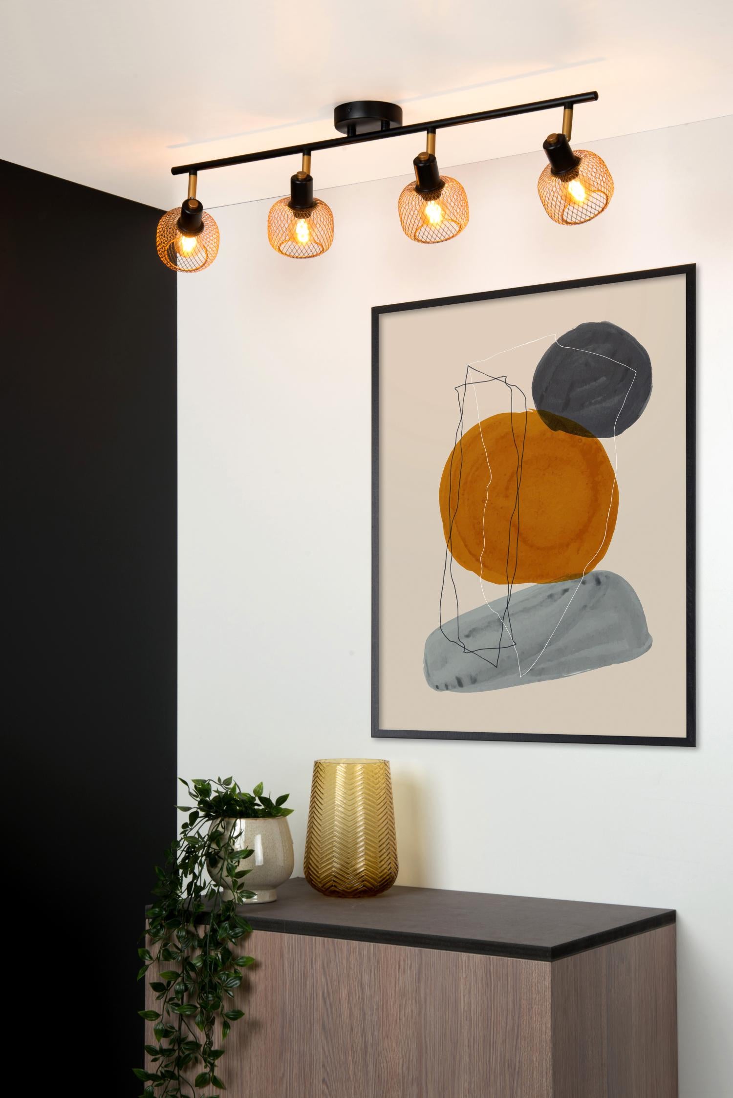 MAREN - Plafondspot - 4xE14 - Mat Goud / Messing