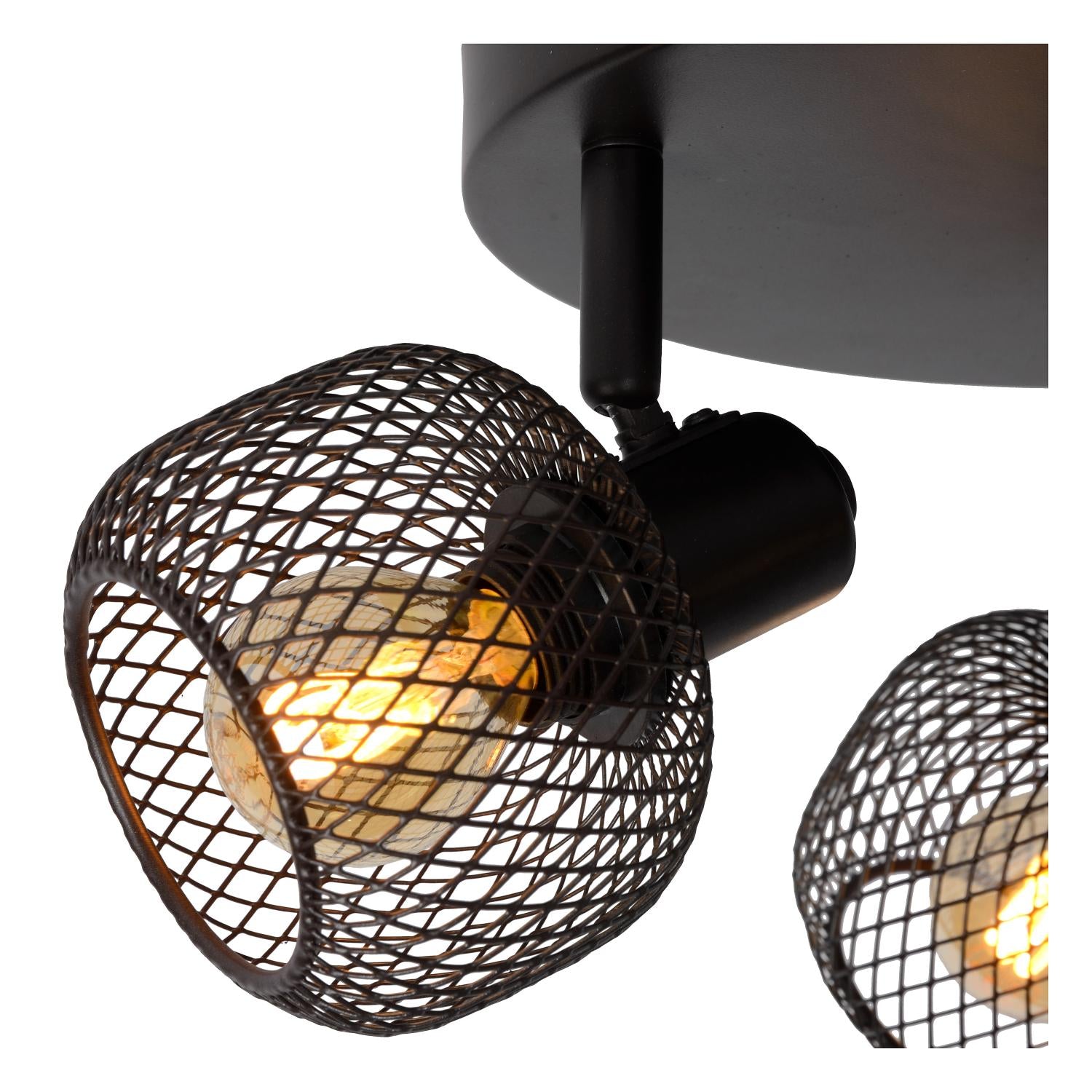 MAREN - Plafondspot - Ø 37 cm - 3xE14 - Zwart