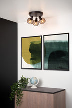 MAREN - Plafondspot - Ø 37 cm - 3xE14 - Zwart