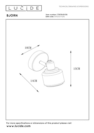 BJORN - Ceiling spot - 1xE14 - Black