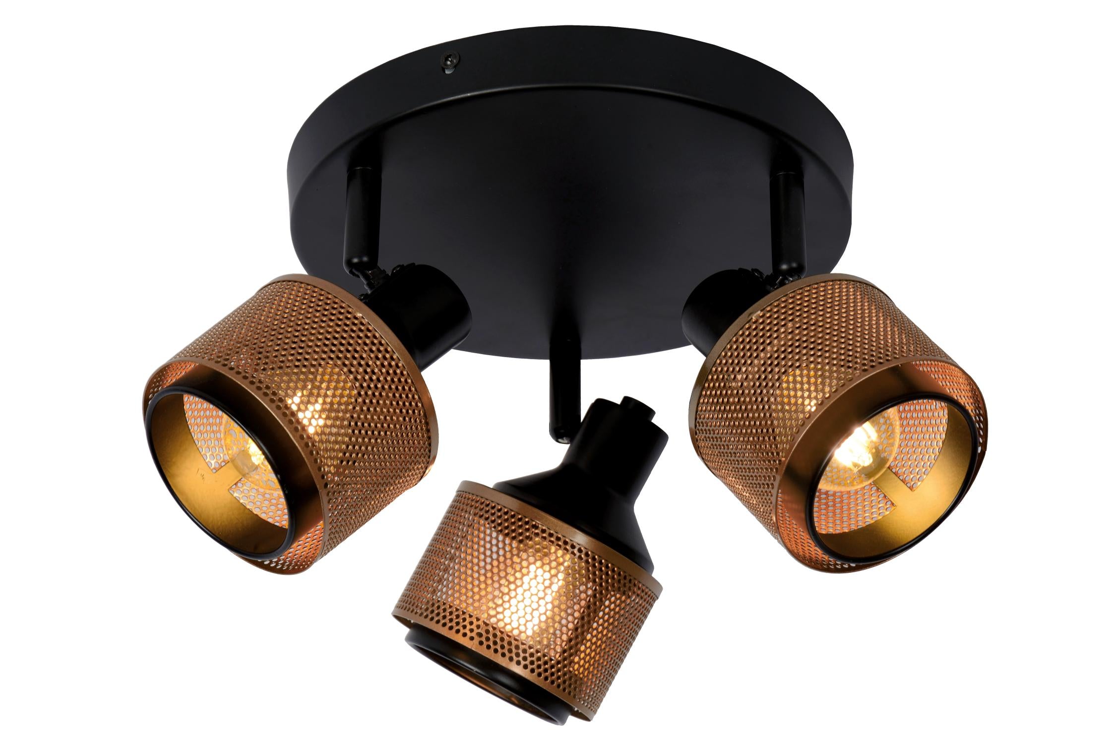 RAFA - Spot plafonnier - Ø 35 cm - 3xE14 - Noir