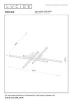 NOVAK - Plafonnier - LED Var. - CCT - 1x42W 2700K/4000K - Noir