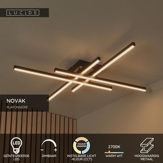 NOVAK - Plafonnier - LED Var. - CCT - 1x42W 2700K/4000K - Noir
