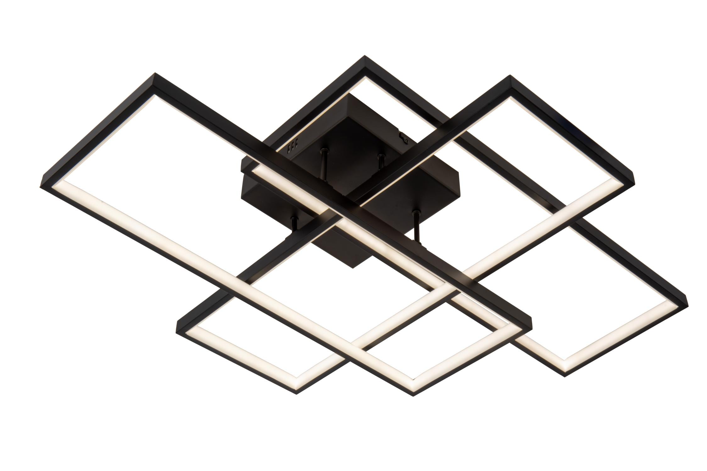 LOKERO - Plafonnière - LED Dimb. - CCT - 1x60W 2700K/4000K - Zwart