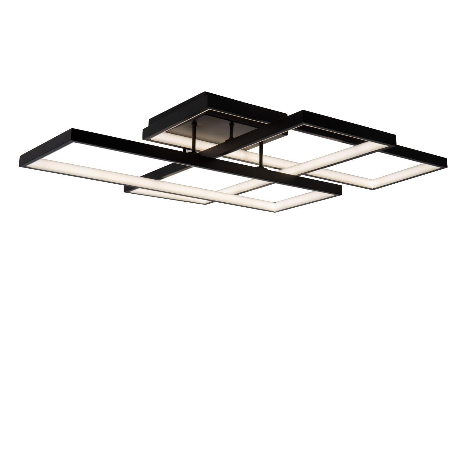LOKERO - Plafonnière - LED Dimb. - CCT - 1x60W 2700K/4000K - Zwart