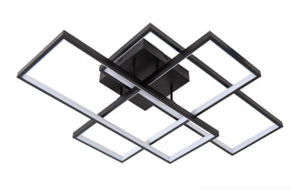 LOKERO - Plafonnière - LED Dimb. - CCT - 1x60W 2700K/4000K - Zwart