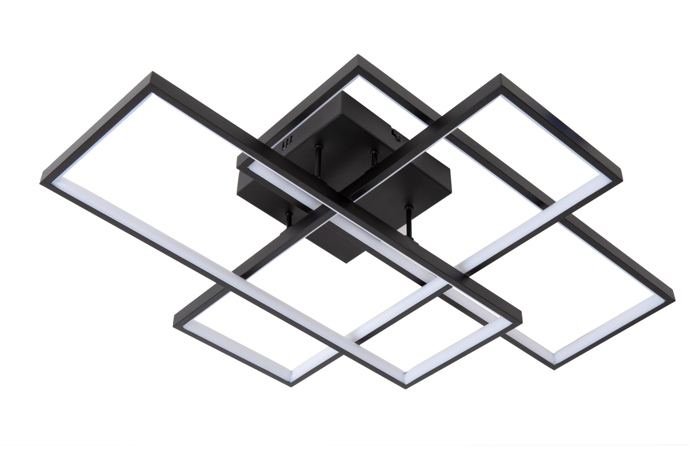 LOKERO - Plafonnière - LED Dimb. - CCT - 1x60W 2700K/4000K - Zwart