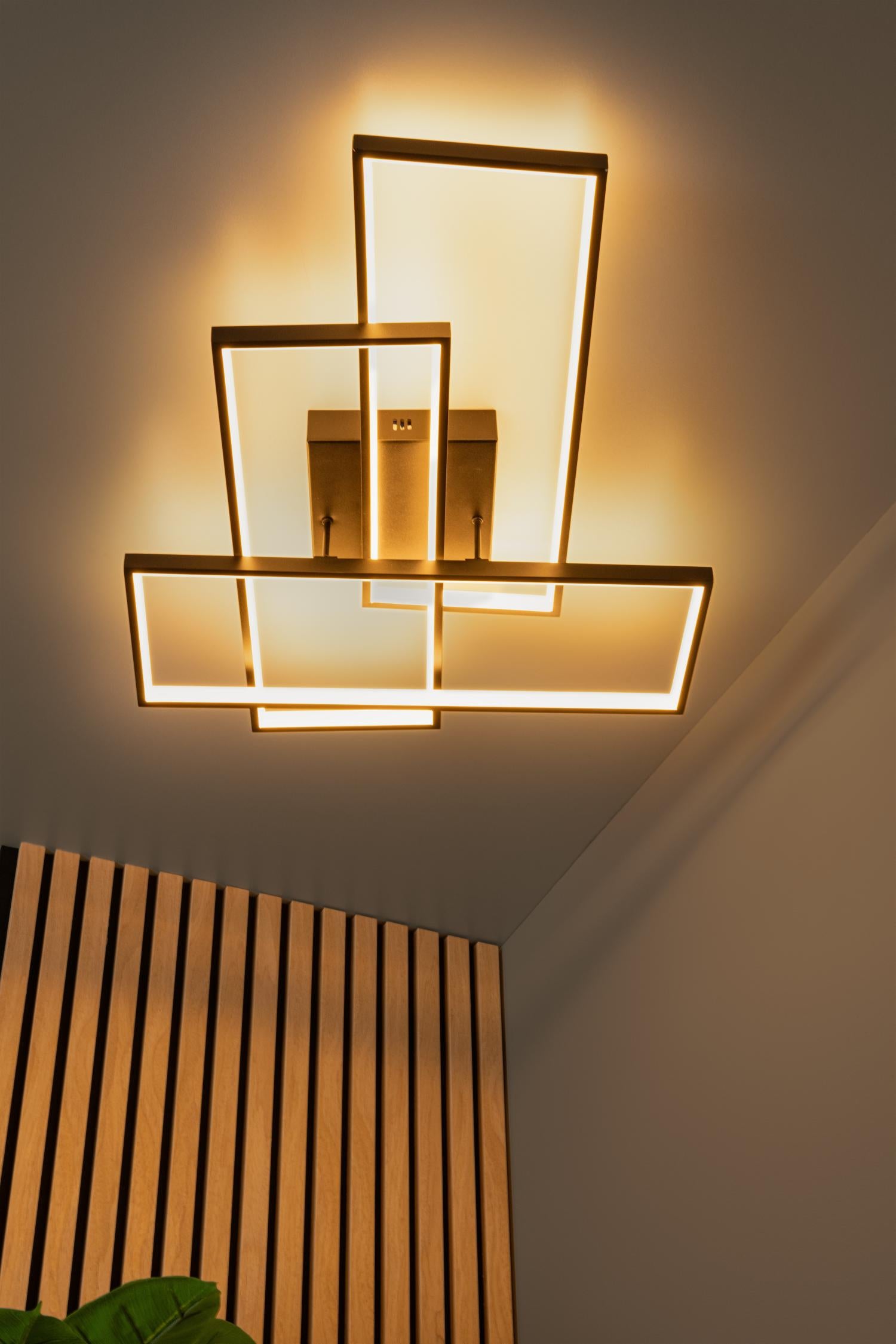 LOKERO - Plafonnière - LED Dimb. - CCT - 1x60W 2700K/4000K - Zwart