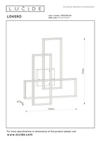 LOKERO - Plafonnière - LED Dimb. - CCT - 1x60W 2700K/4000K - Zwart