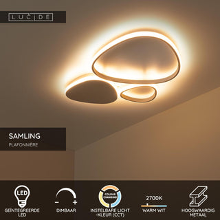 SAMLING - Plafonnière - LED Dimb. - CCT - 1x30W 2700K/4000K - Taupe