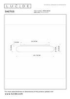 SKETES - Plafonnière - Ø 45,7 cm - LED Dimb. - CCT - 1x24W 2700K/4000K - Transparant