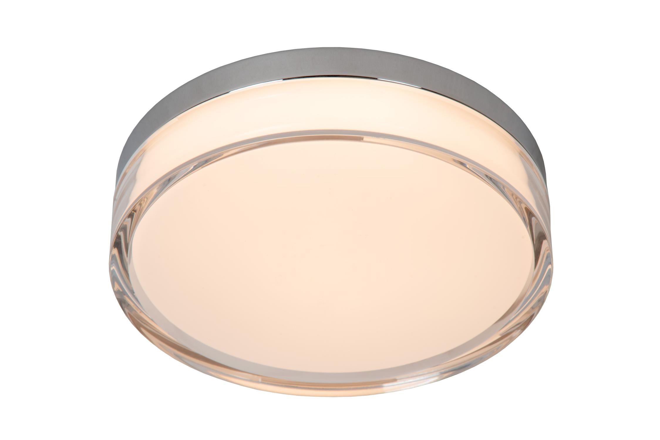 PLANO - Plafonnière Badkamer - Ø 23 cm - LED Dimb. - CCT - 1x11W 2700K/4000K - IP44 - Opaal