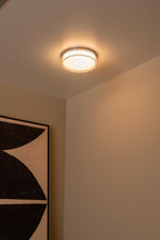 PLANO - Plafonnière Badkamer - Ø 23 cm - LED Dimb. - CCT - 1x11W 2700K/4000K - IP44 - Opaal