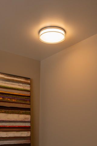 PLANO - Plafonnière Badkamer - Ø 28 cm - LED Dimb. - CCT - 1x16W 2700K/4000K - IP44 - Opaal