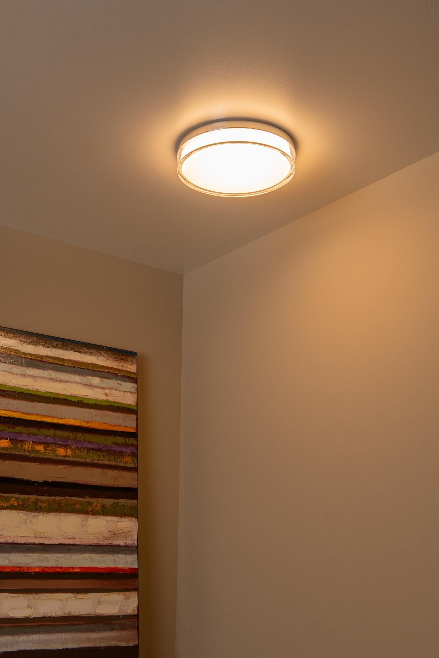 PLANO - Plafonnière Badkamer - Ø 28 cm - LED Dimb. - CCT - 1x16W 2700K/4000K - IP44 - Opaal