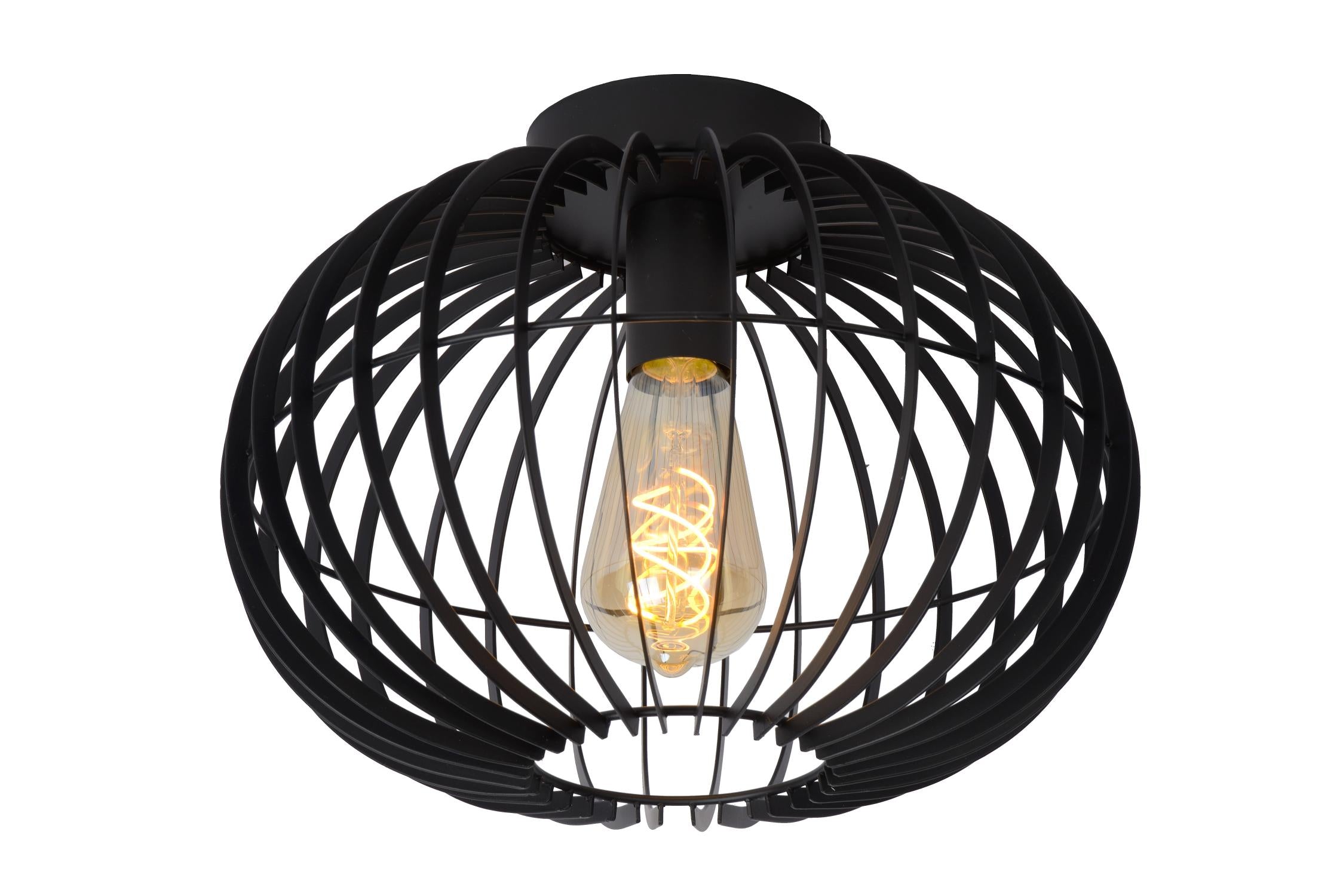 REDA - Plafonnier - Ø 32 cm - 1xE27 - Noir