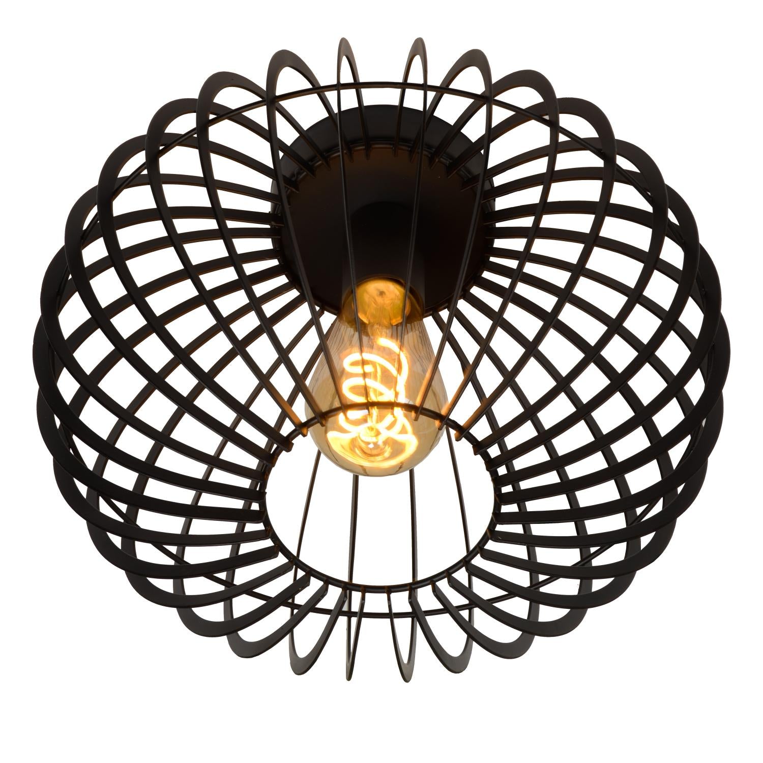 REDA - Plafonnier - Ø 32 cm - 1xE27 - Noir
