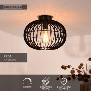 REDA - Plafonnier - Ø 32 cm - 1xE27 - Noir