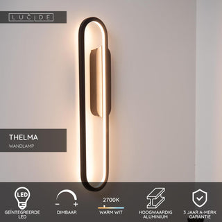 THELMA - Wall light - LED Dimmable - 1x24W 2700K - Black