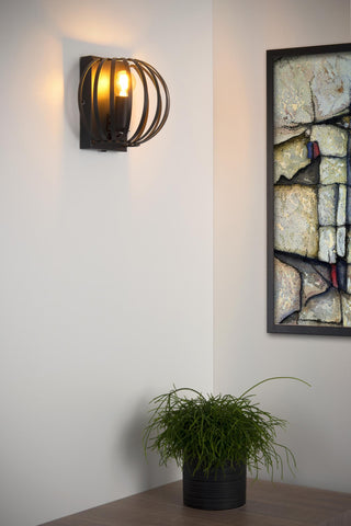 MANUELA - Wandlamp - 1xE14 - Zwart