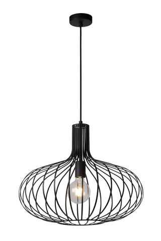 MANUELA - Hanglamp - Ø 50 cm - 1xE27 - Zwart