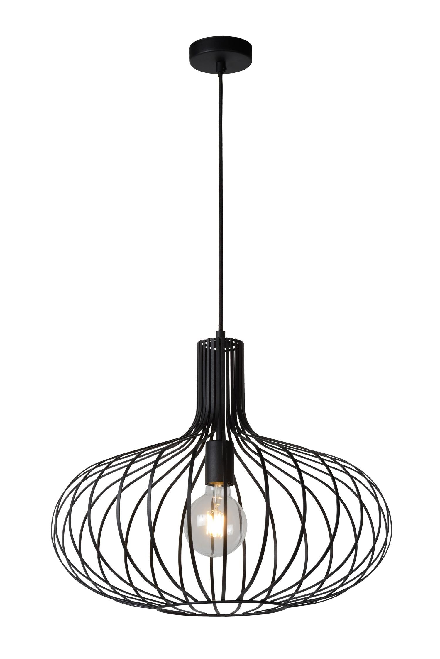 MANUELA - Hanglamp - Ø 50 cm - 1xE27 - Zwart