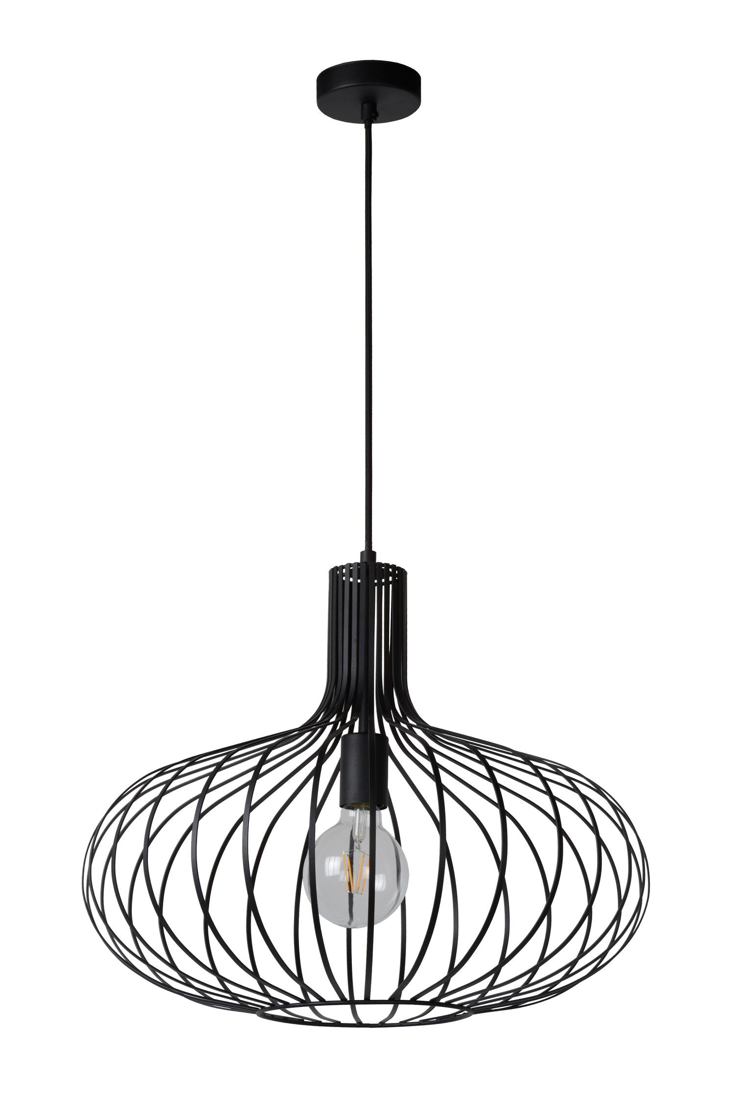 MANUELA - Hanglamp - Ø 50 cm - 1xE27 - Zwart