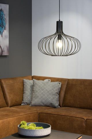 MANUELA - Hanglamp - Ø 50 cm - 1xE27 - Zwart