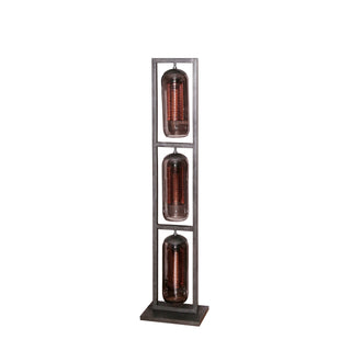 Vloerlamp Smoke Mesh artic zwart - 3-lichts, 158 cm hoog
