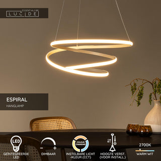 ESPIRAL - Hanglamp - LED Dimb. - CCT - 1x40W 2700K/4000K - Taupe | Essential