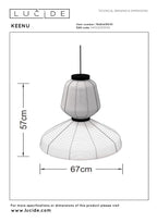 Lucide - KEENU - Pendant light - Ø 67 cm - 1xE27 - White - IP20