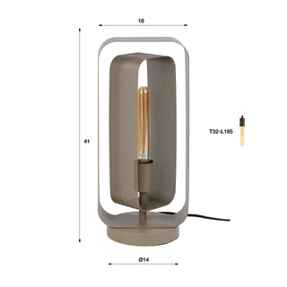 Table lamp Mesh Rotate beige - 1-light, 41 cm high