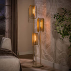 Floor lamp Mesh Rotate beige - 3-light, 170 cm high