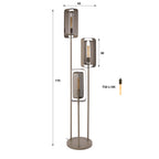 Floor lamp Mesh Rotate beige - 3-light, 170 cm high