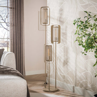 Floor lamp Mesh Rotate beige - 3-light, 170 cm high