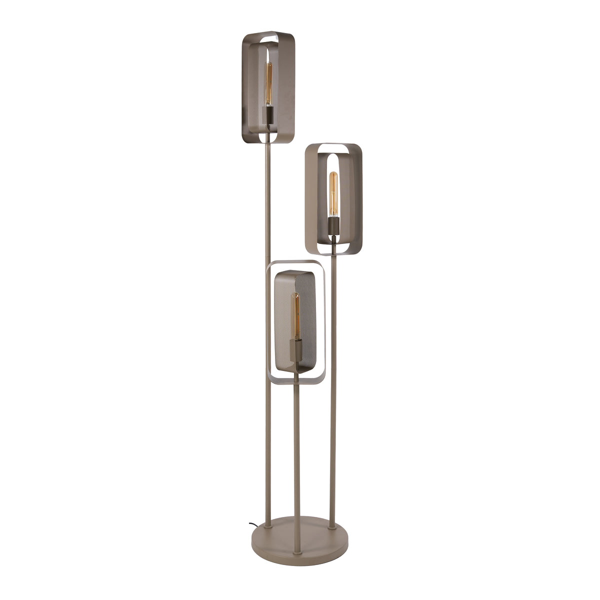 Floor lamp Mesh Rotate beige - 3-light, 170 cm high