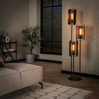 Lampadaire Mesh Rotate noir artic - 3 lumières, hauteur 170 cm