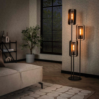 Lampadaire Mesh Rotate noir artic - 3 lumières, hauteur 170 cm